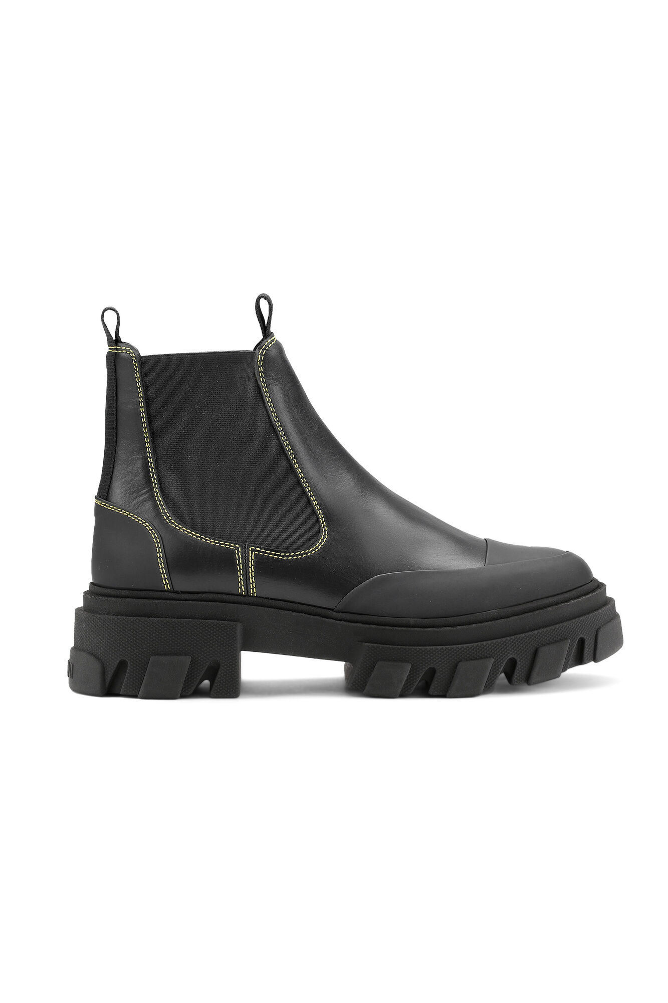 Black Calf Leather Low Chelsea Boot ...